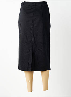 Fustă midi talie cu cleme negru WOW TO GO femeie