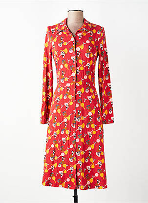 Rochie midi imprimeu floral mâneci lungi portocaliu WHO'S THAT GIRL femeie