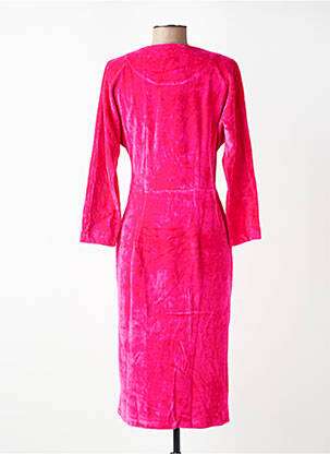 Rochie midi mâneci lungi mâneci lungi roz WOW TO GO femeie