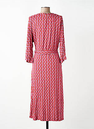 Rochie midi mâneci 3/4 mâneci 3/4 roz WOW TO GO femeie