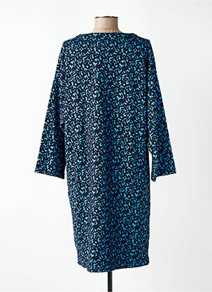 Rochie midi imprimeu fantezie mâneci lungi albastru WOW TO GO femeie