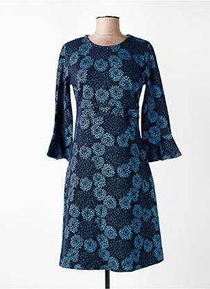 Rochie midi imprimeu floral mâneci lungi albastru WHO'S THAT GIRL femeie