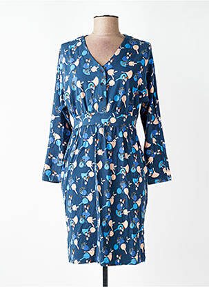 Rochie scurtă mâneci lungi mâneci lungi albastru WOW TO GO femeie