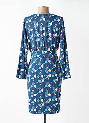 Rochie scurtă mâneci lungi mâneci lungi albastru WOW TO GO femeie