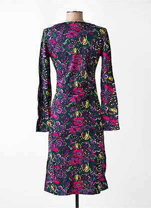 Rochie midi imprimeu floral mâneci lungi verde NOMADS femeie