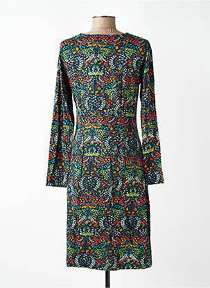 Rochie midi imprimeu floral mâneci lungi verde NOMADS femeie
