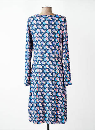 Rochie midi imprimeu floral mâneci lungi albastru WHO'S THAT GIRL femeie