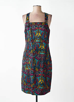 Rochie midi imprimeu floral bretele subțiri negru NOMADS femeie