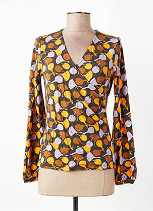 Tricou mâneci lungi mâneci lungi portocalie WOW TO GO femeie