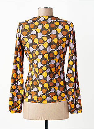 Tricou mâneci lungi mâneci lungi portocalie WOW TO GO femeie