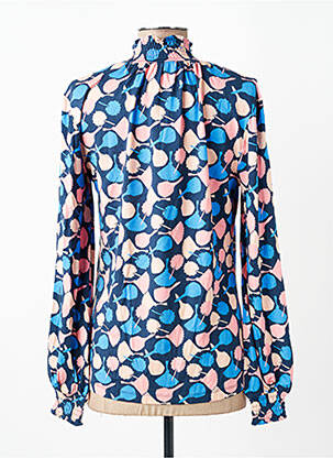 Top țesătură jersey mâneci lungi albastru WOW TO GO femeie