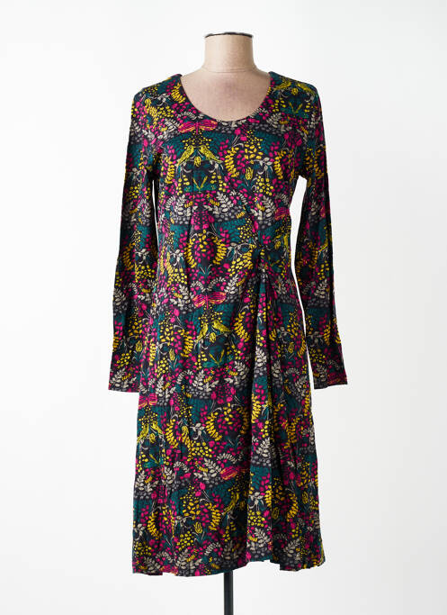 Rochie midi imprimeu floral mâneci lungi negru NOMADS femme