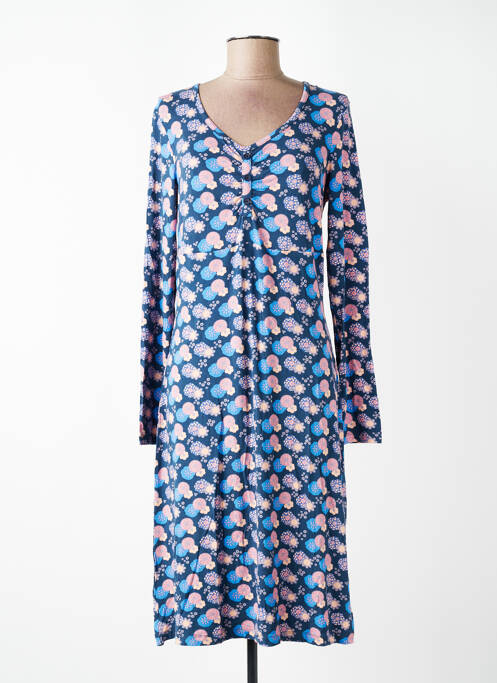 Rochie midi imprimeu floral mâneci lungi albastru WHO'S THAT GIRL femme