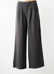 Pantalon larg închidere cu fermoar sub clapetă cu cârlig mărime normală gri LILI SIDONIO femme