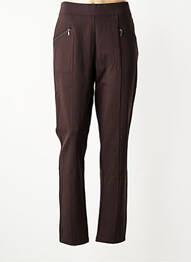 Pantalon slim talie elastică mărime normală maro MICHA femme
