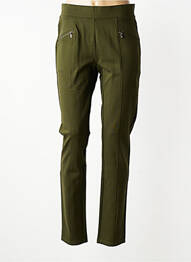 Pantalon slim talie elastică mărime normală verde MICHA femme