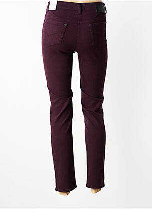 Pantalon slim țesătură poplin mărime normală violet ANNA MONTANA femeie
