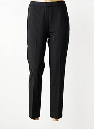 Pantalon slim talie elastică mărime normală negru ANNA MONTANA femeie