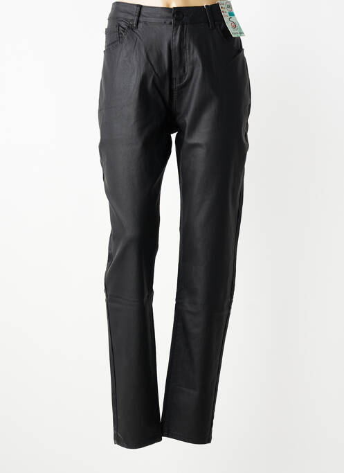Pantalon slim țesătură acoperită mărime normală negru S.QUISE femme