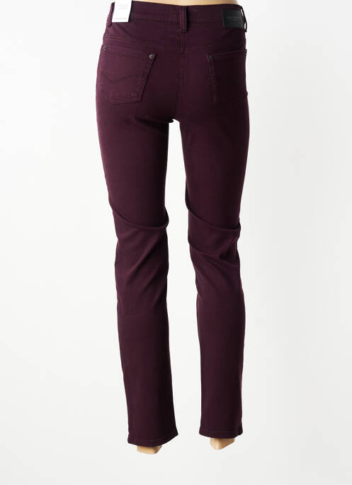 Pantalon slim țesătură poplin mărime normală violet ANNA MONTANA femme