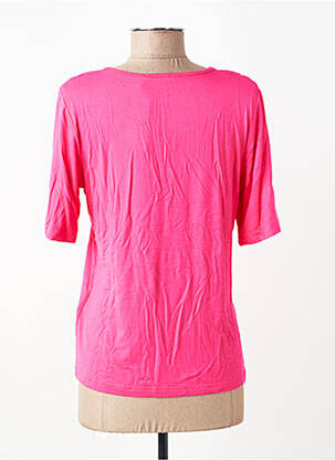 Tricou guler în v mâneci scurte roz MICHA femeie