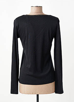 Tricou mâneci lungi mâneci lungi negru C'EST BEAU LA VIE femeie
