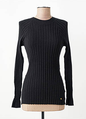 Top elasticitate mâneci lungi negru C'EST BEAU LA VIE femeie