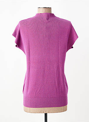 Pulover elasticitate mâneci scurte violet MOLLY BRACKEN femeie