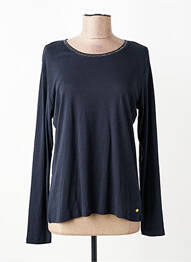 Tricou mâneci lungi mâneci lungi albastru C'EST BEAU LA VIE femme