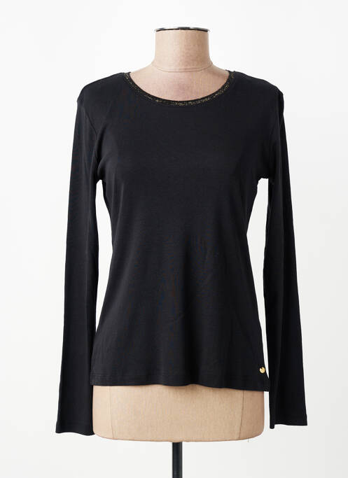 Tricou mâneci lungi mâneci lungi negru C'EST BEAU LA VIE femme