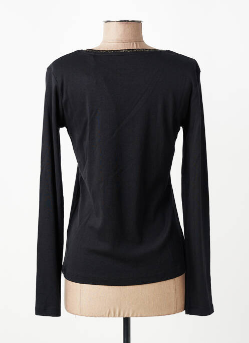 Tricou mâneci lungi mâneci lungi negru C'EST BEAU LA VIE femme