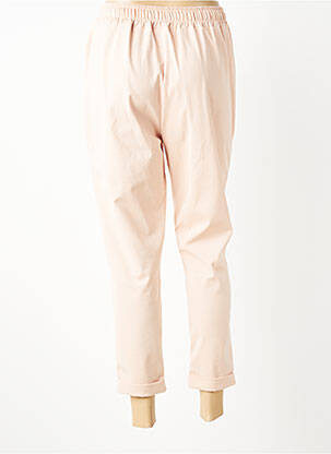 Pantalon 7/8 talie elastică mărime normală roz JOLIFLY & JUSTINE Y femeie