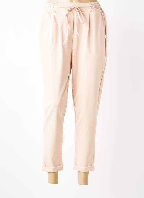 Pantalon 7/8 talie elastică mărime normală roz JOLIFLY & JUSTINE Y femme