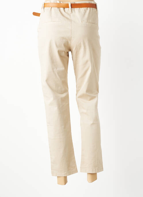 Pantalon chino țesătură poplin mărime normală bej LA PETITE NÎMOISE femme