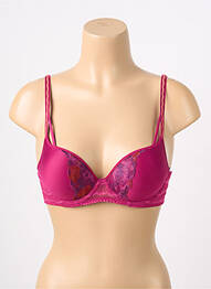 Sutien efect material satinat top sutien push-up roșu CHANTELLE femme