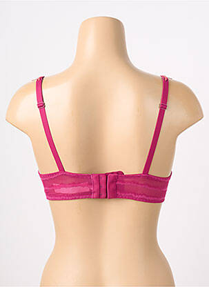 Sutien efect material satinat top sutien push-up roșu CHANTELLE femeie