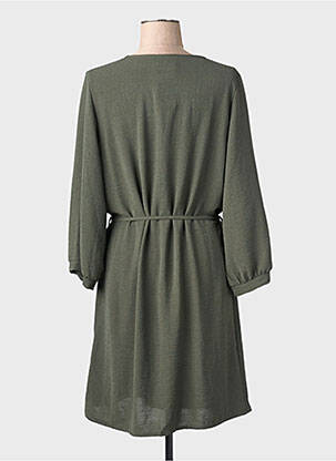 Rochie scurtă croială fluidă mâneci lungi verde RENATTO BENE femeie
