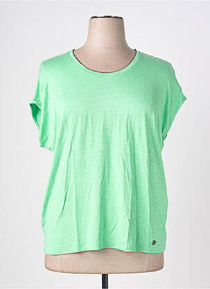 Tricou elasticitate mâneci scurte verde BARBARA LEBEK femme