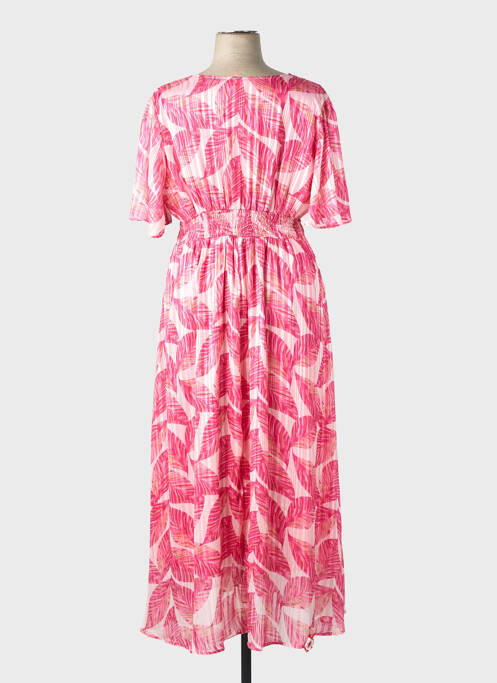 Rochie lungă mâneci scurte mâneci scurte roz MAELLE femme