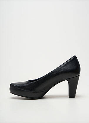 Pantofi cu toc țesătură satinată toc de 7 la 9 cm negru FLUCHOS femme