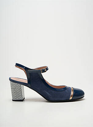 Pantofi cu toc nubuc toc de 4 la 6 cm albastru DORKING femeie