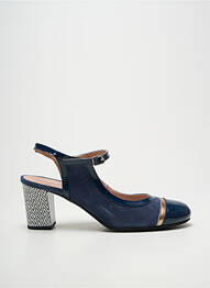 Pantofi cu toc nubuc toc de 4 la 6 cm albastru DORKING femme