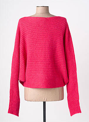 Pulover decolteu bărcuță mâneci lungi roz LA FEE MARABOUTEE femeie