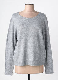 Pulover guler rotund mâneci lungi gri MOLLY BRACKEN femme