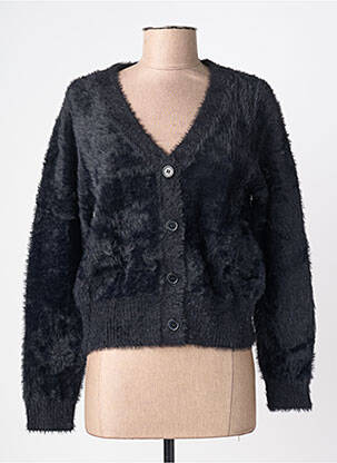 Vestă cu mâneci lungi tricot tricot pufos negru LILI SIDONIO femeie