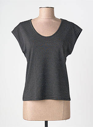 Tricou guler în v mâneci scurte negru MOLLY BRACKEN femeie
