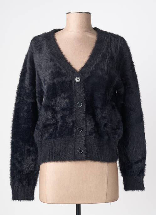 Vestă cu mâneci lungi tricot tricot pufos negru LILI SIDONIO femme