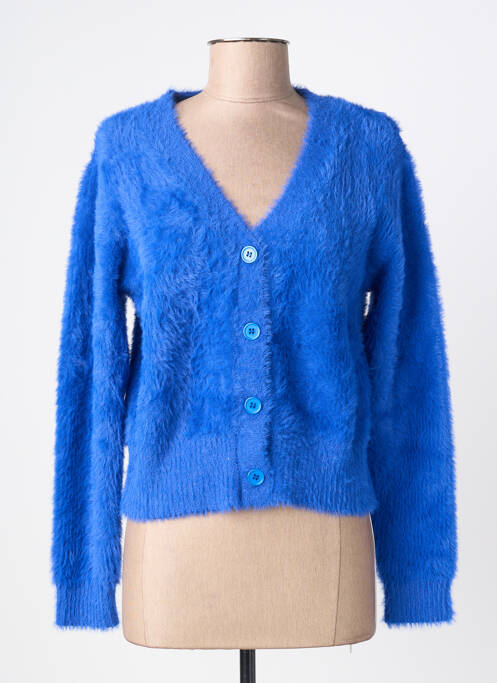 Vestă cu mâneci lungi tricot tricot pufos albastru LILI SIDONIO femme
