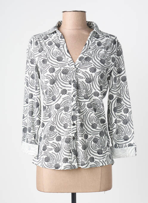 Cămașă croială cambrată mâneci 3/4 negru WHITE STUFF femme