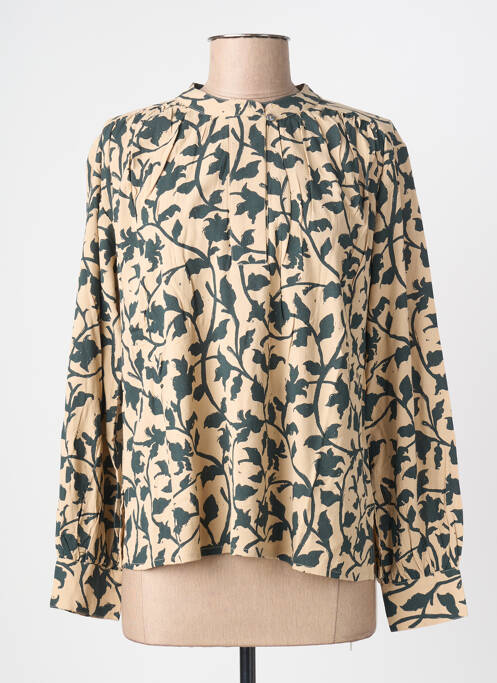 Cămașă imprimeu floral mâneci lungi bej INDI & COLD femme
